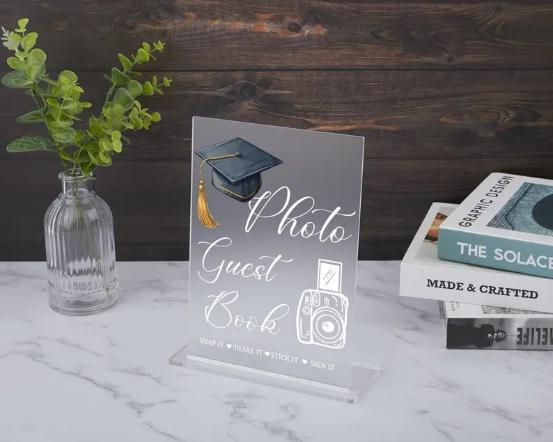 Graduation Photo Guestbook Sign, Graduation Party Photo Guestbook, Graduation Party Decor, Snap Shake Stick Sign,Graduation Party Table Sign 162560 - DiyGiftly