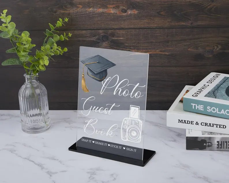 Graduation Photo Guestbook Sign, Graduation Party Photo Guestbook, Graduation Party Decor, Snap Shake Stick Sign,Graduation Party Table Sign 162560 - DiyGiftly