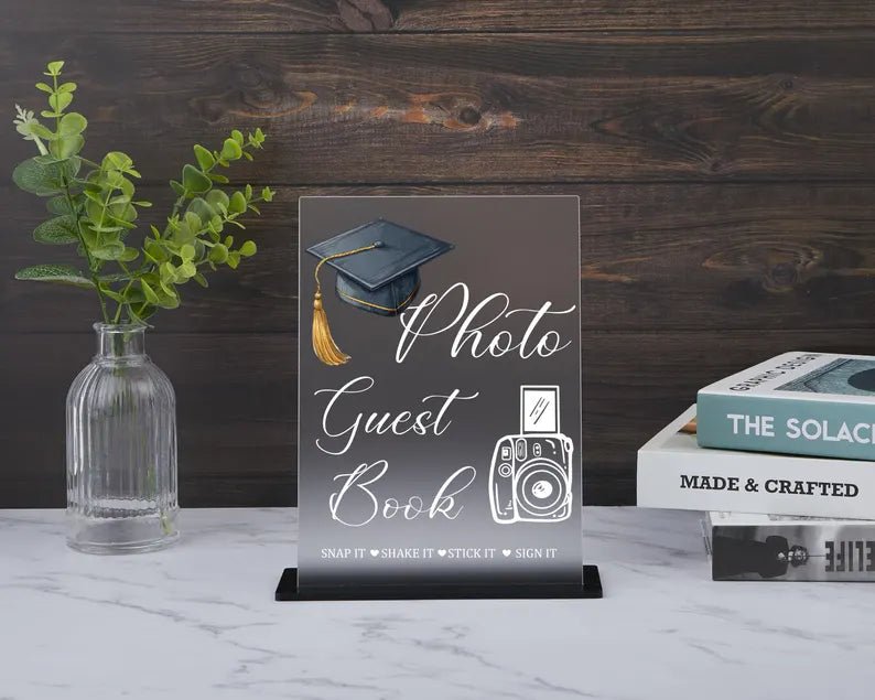 Graduation Photo Guestbook Sign, Graduation Party Photo Guestbook, Graduation Party Decor, Snap Shake Stick Sign,Graduation Party Table Sign 162560 - DiyGiftly