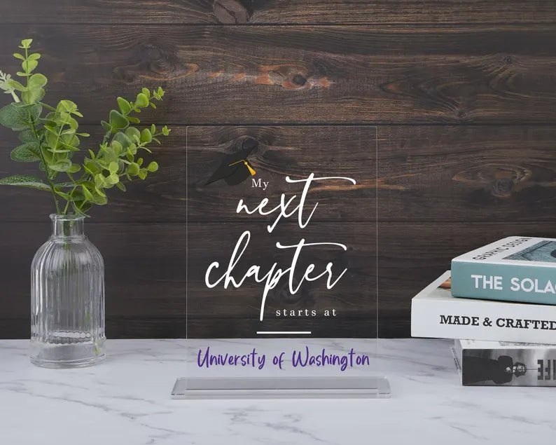 Graduation Sign My Next Chapter,My Next Chapter Starts at Sign,Personalized Graduation Party Decoration,Class of 2025 Sign,High School Grad 595456 - DiyGiftly