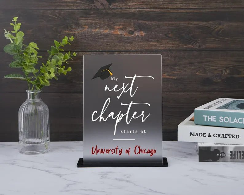 Graduation Sign My Next Chapter,My Next Chapter Starts at Sign,Personalized Graduation Party Decoration,Class of 2025 Sign,High School Grad 595456 - DiyGiftly