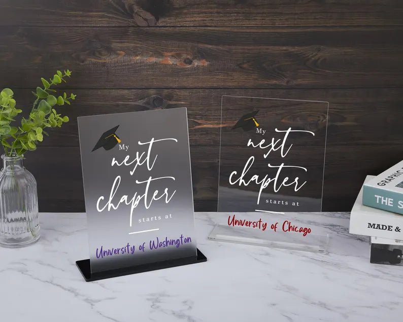 Graduation Sign My Next Chapter,My Next Chapter Starts at Sign,Personalized Graduation Party Decoration,Class of 2025 Sign,High School Grad 595456 - DiyGiftly