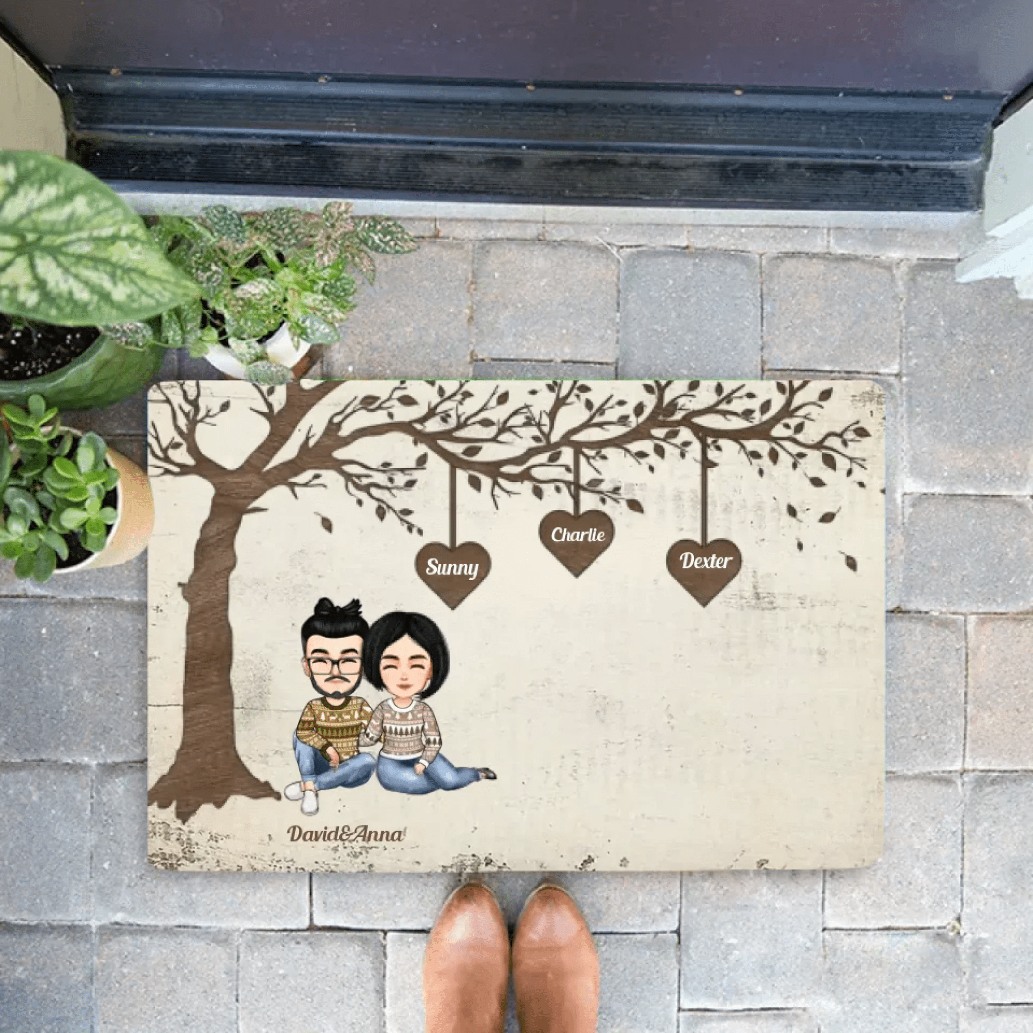 Grandkid Makes Life Grand - Personalized Mat 713426 - D - DiyGiftly