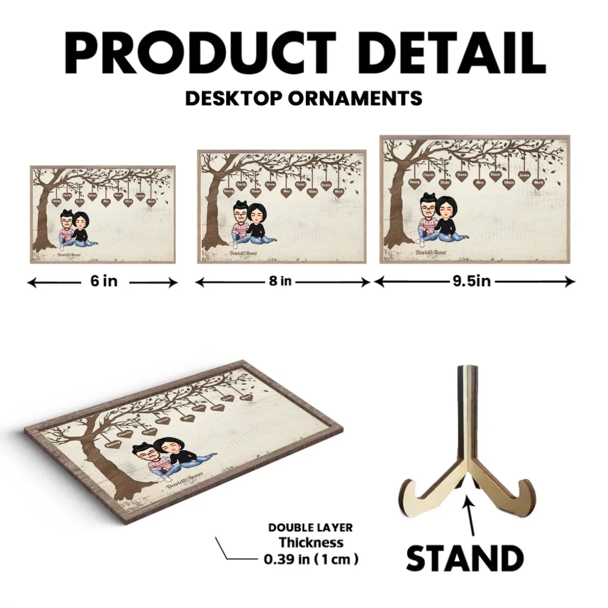 Grandkid Makes Life Grand - Personalized Wooden Plaque 713426 - DiyGiftly