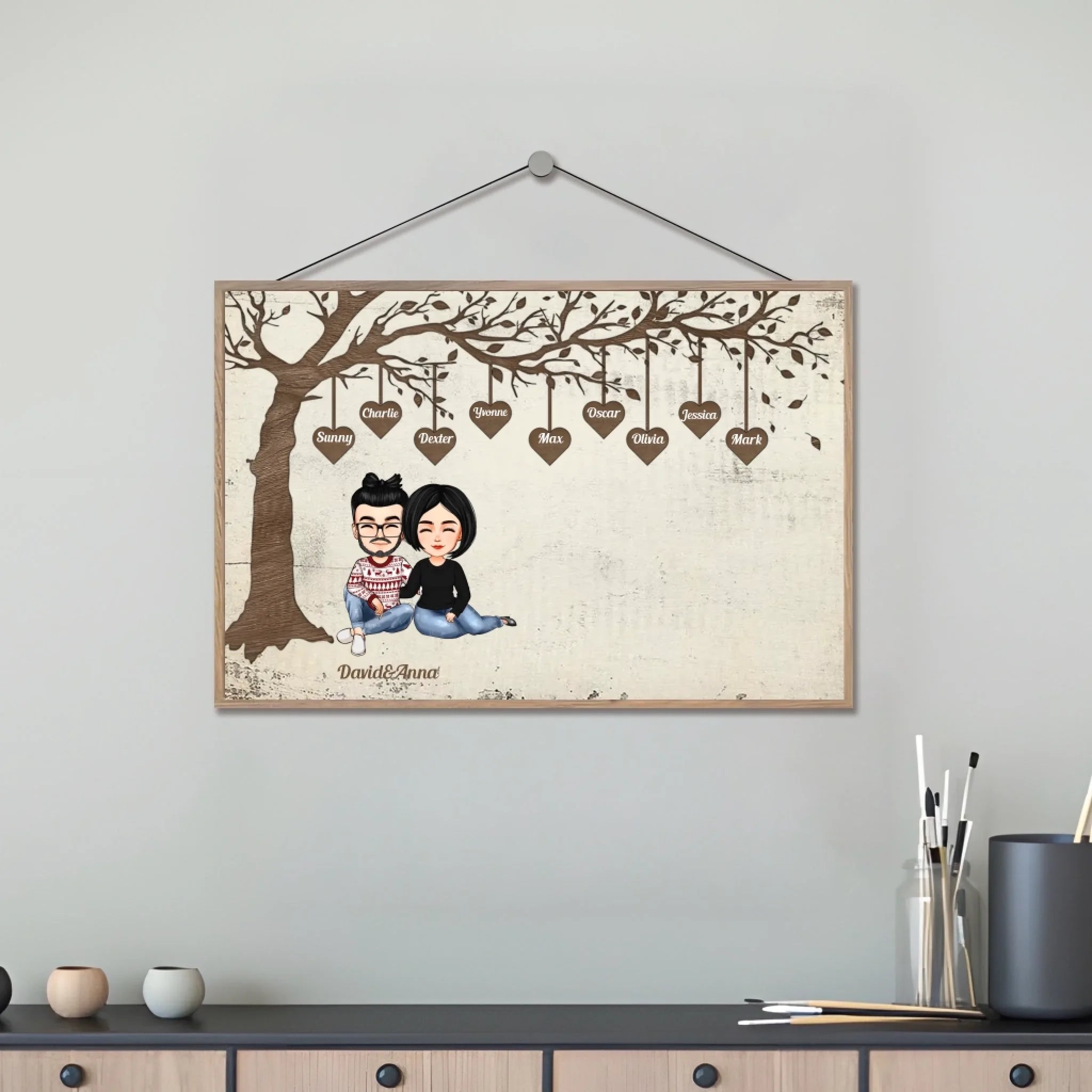 Grandkid Makes Life Grand - Personalized Wooden Plaque 713426 - DiyGiftly