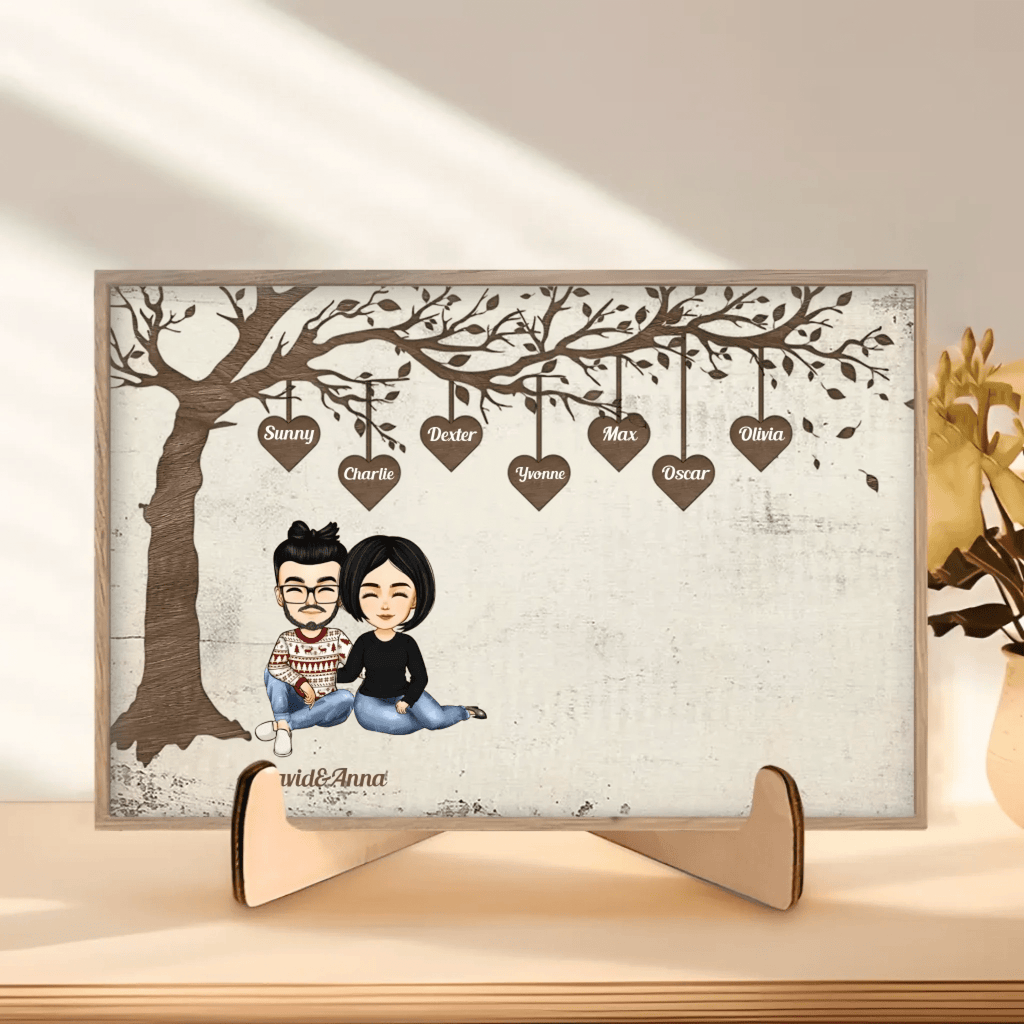 Grandkid Makes Life Grand - Personalized Wooden Plaque 713426 - DiyGiftly