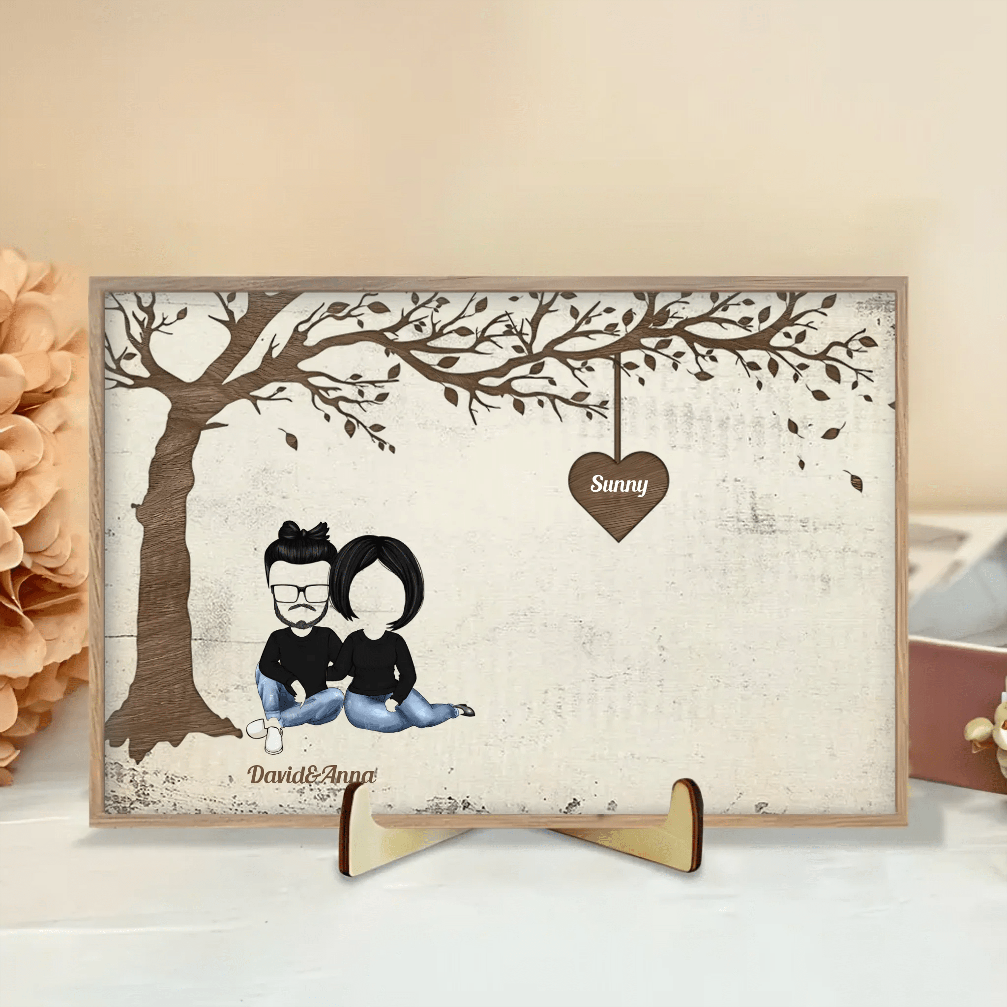 Grandkid Makes Life Grand - Personalized Wooden Plaque 713426 - DiyGiftly