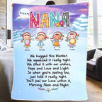 Grandkid Xmas Blanket - NANA and Grandkids Blanket Night - Personalized Blanket 723052 - DiyGiftly