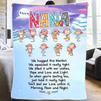 Grandkid Xmas Blanket - NANA and Grandkids Blanket Night - Personalized Blanket 723052 - DiyGiftly