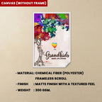 grandkids make life grand canvas personalized with names cozy home accent