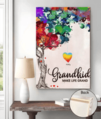 custom grandkids make life grand canvas for grandparents with names home keepsake