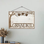 Grandkids Make Life Grand - Personalized Custom Wooden Plaquet 712315 - DiyGiftly