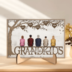 Grandkids Make Life Grand - Personalized Custom Wooden Plaquet 712315 - DiyGiftly