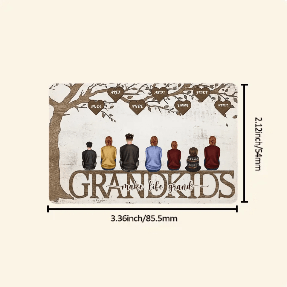 Grandkids Make Life Grand - Personalized Wallet Card 712315 - DiyGiftly
