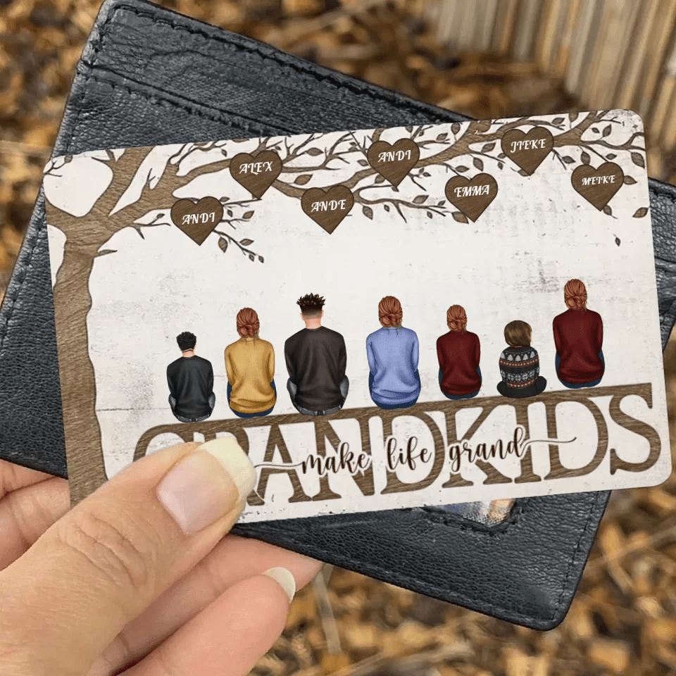 Grandkids Make Life Grand - Personalized Wallet Card 712315 - DiyGiftly