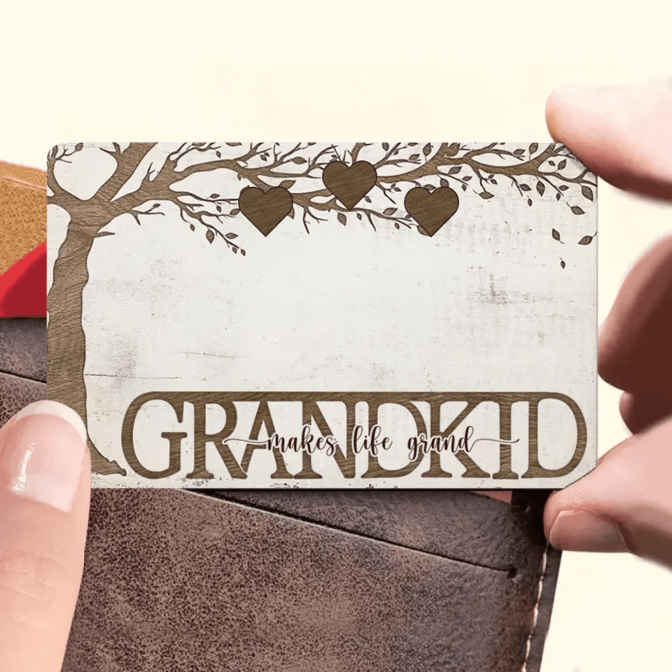 Grandkids Make Life Grand - Personalized Wallet Card 712315 - DiyGiftly