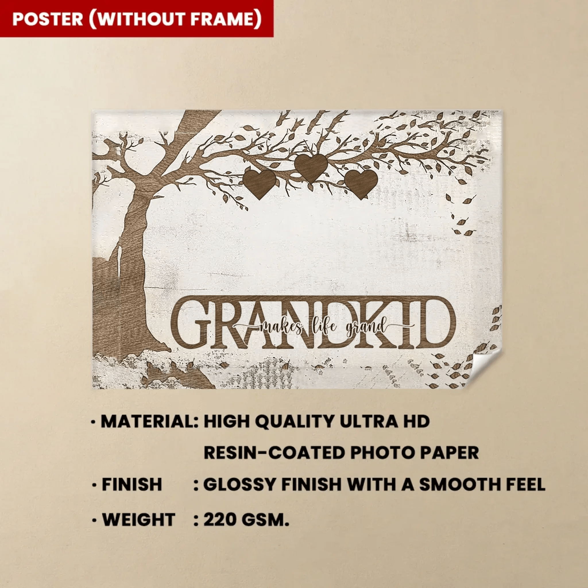 Grandkids Make Life Grand - Personalized Wrapped Canvas 712422 - 712315 - DiyGiftly