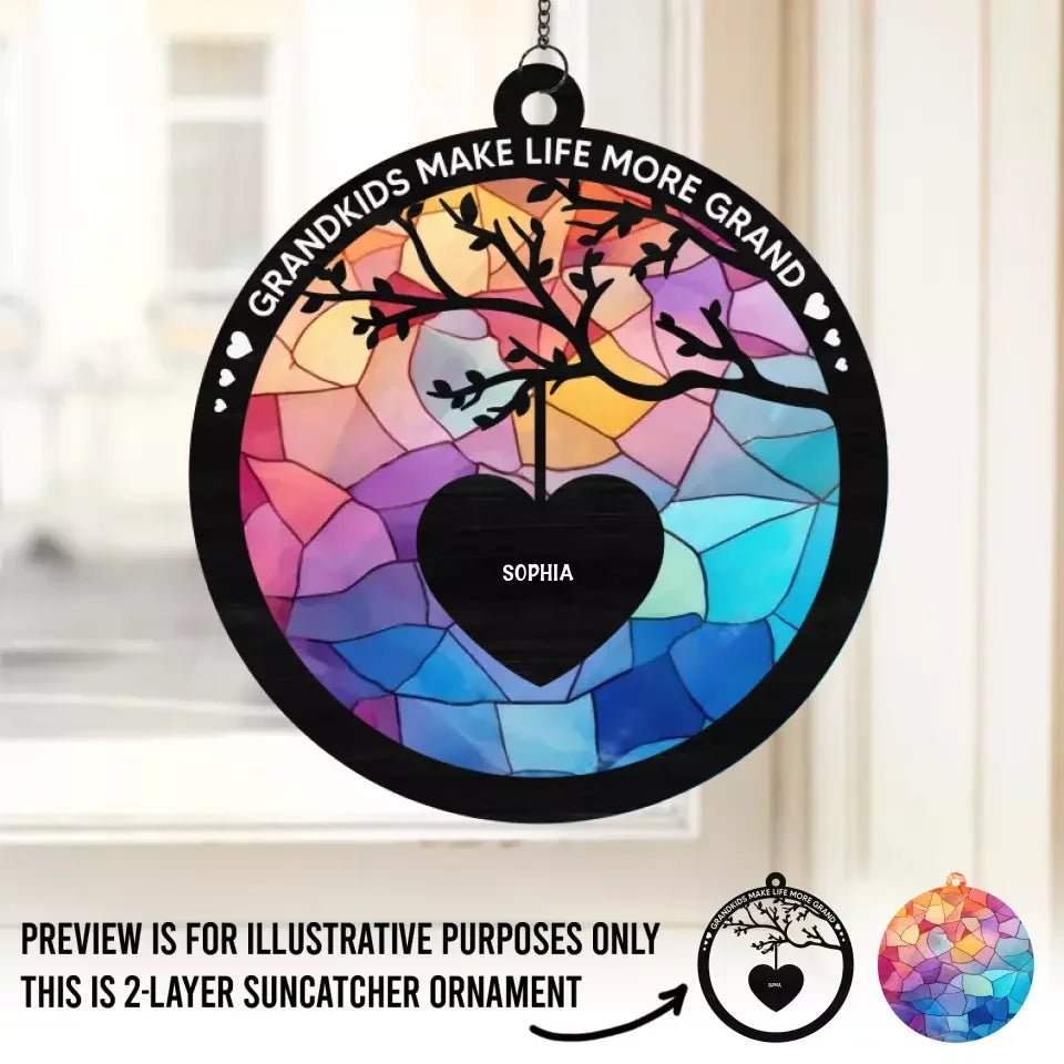 personalized design suncatcher acrylic photo tribute 6in 15cm 15cm