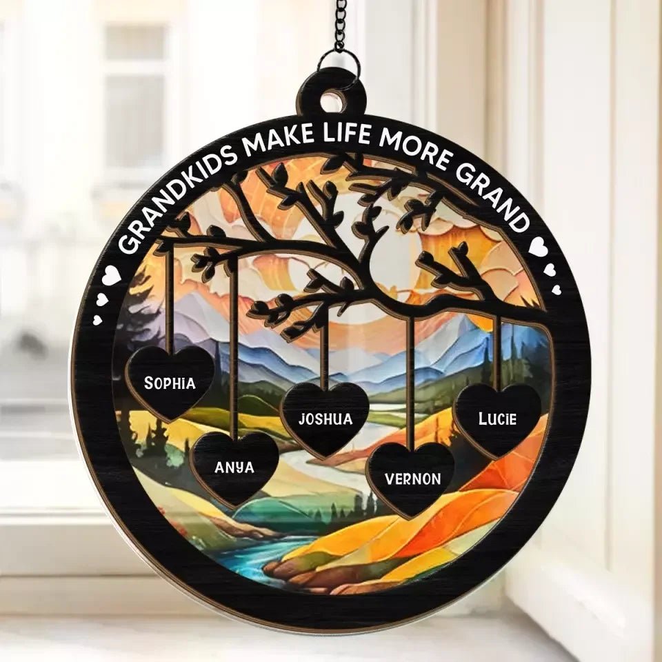 suncatcher personalized design acrylic memorial keepsake 4in 10cm 10cm