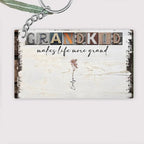 Grandkids Make Life More Grand - Personalized Acrylic Keychain - Birth Month Flowers 736361 - DiyGiftly