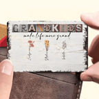 Grandkids Make Life More Grand - Personalized Wallet Card - Birth Month Flowers 710303 - Q - DiyGiftly