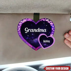 grandma belongs to car visor clip personalized with custom details family keepsake