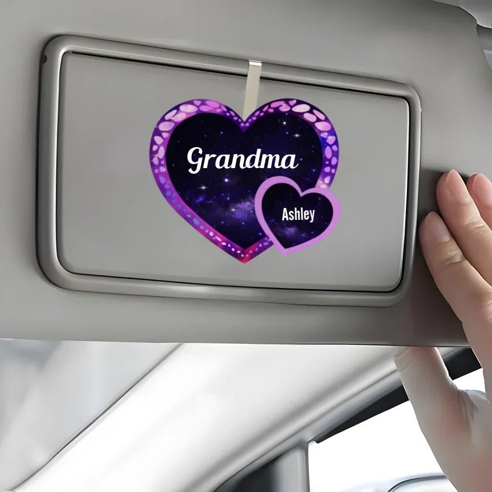 meaningful grandma belongs to car visor clip gift with custom details custom gift idea