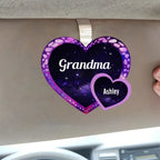 grandma belongs to personalized car visor clip with custom details personalized keepsake