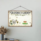 floral garden design wooden plaque with personalized names mothers day gift for grandma