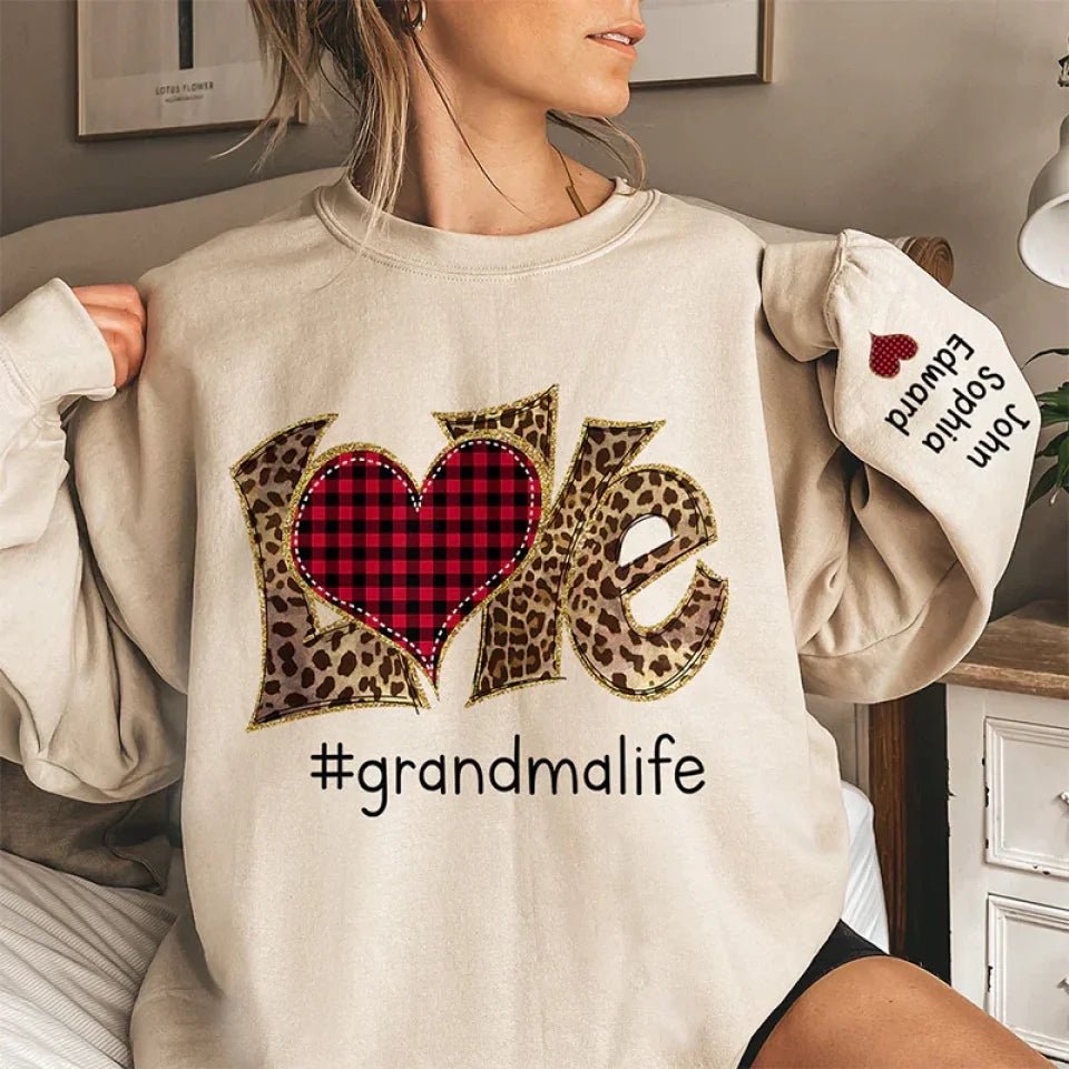 Grandma Life Is the Best Life personalized unisex sweatshirt holiday outfit for grandma