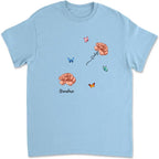 T shirt personalized birth flower keepsake