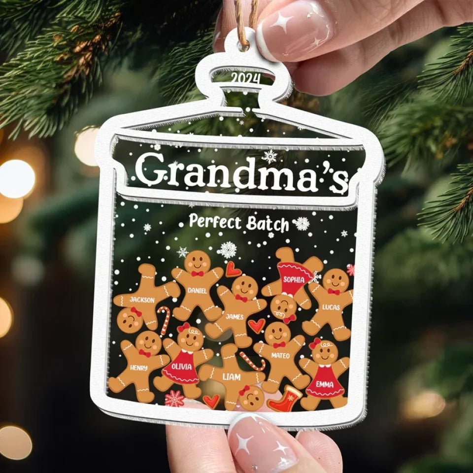 personalized wood and acrylic ornament grandma perfect batch gingerbread holiday gingerbread design christmas gift