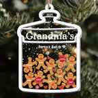 grandma perfect batch gingerbread wood and acrylic ornament personalized names christmas gift