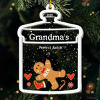 holiday gingerbread design wood and acrylic ornament with personalized names christmas gift