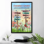 grandmas garden birth month flowers names canvas personalized names grandparents day gift