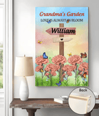 personalized canvas grandmas garden birth month flowers names birth flower artwork grandparents day gift