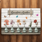 Grandma‘s Garden Birth Month Flowers Personalized Doormat, Mother's Day Gift For Grandma, Mom, Auntie 746060 - D - DiyGiftly