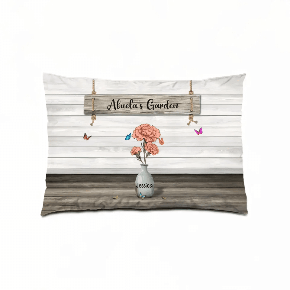 Grandma‘s Garden Birth Month Flowers Personalized Pillow, Mother's Day Gift For Grandma, Mom, Auntie 746113 - B - DiyGiftly