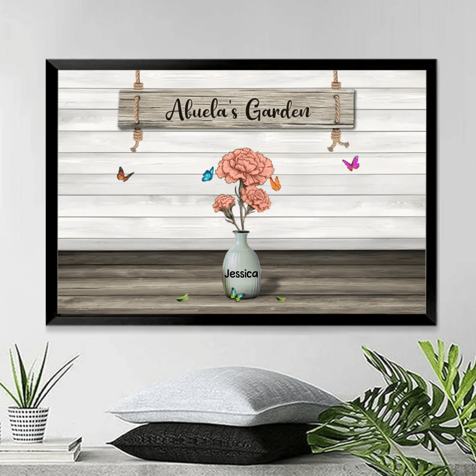 Grandma‘s Garden Birth Month Flowers Personalized Poster, Mother's Day Gift For Grandma, Mom, Auntie 746060 - 746113 - DiyGiftly