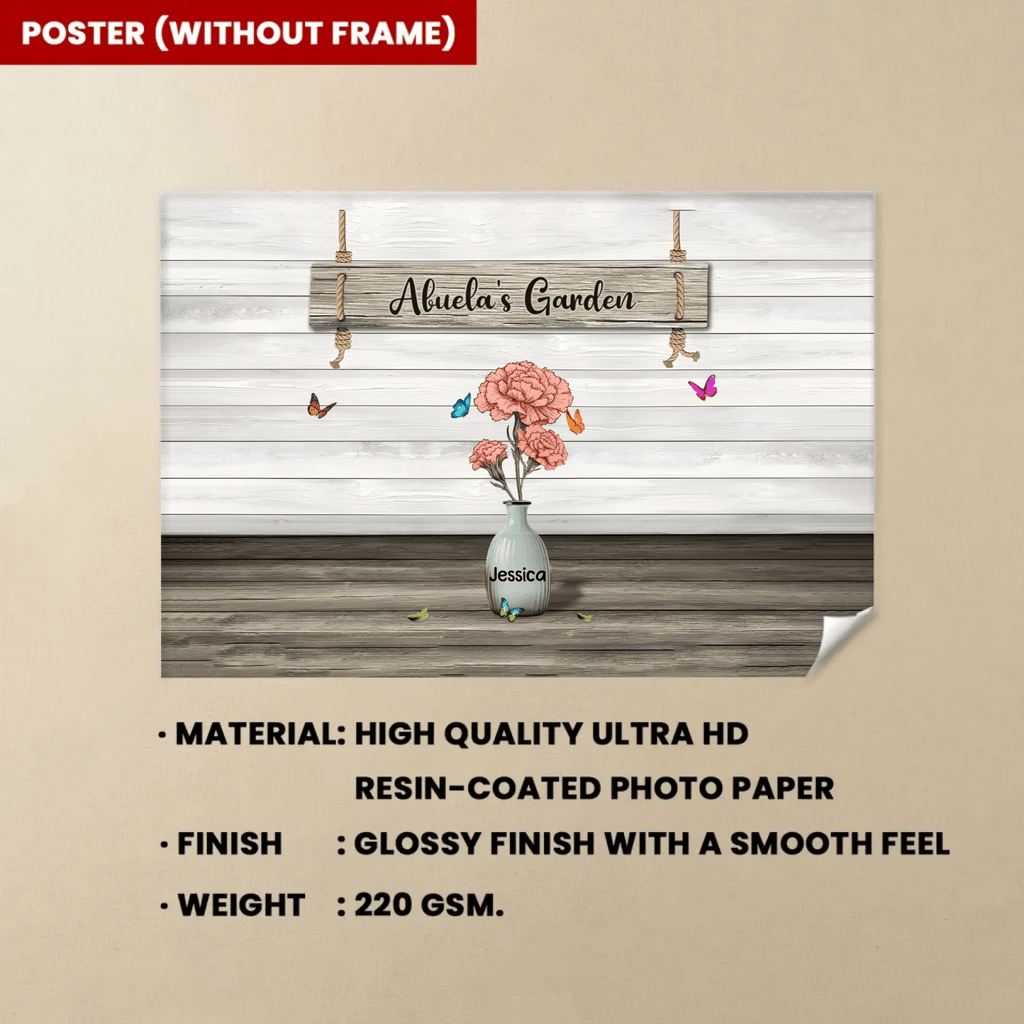 Grandma‘s Garden Birth Month Flowers Personalized Poster, Mother's Day Gift For Grandma, Mom, Auntie 746060 - 746113 - DiyGiftly