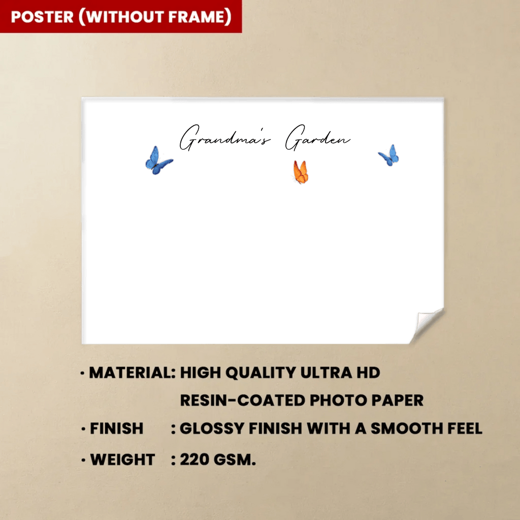 Grandma's Garden - Gift for grandma, grandpa, mom, dad - Personalized Canvas And Poster 737126 - 737253 - DiyGiftly