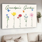 Grandma's Garden - Gift for grandma, grandpa, mom, dad - Personalized Canvas And Poster 737126 - 737253 - DiyGiftly