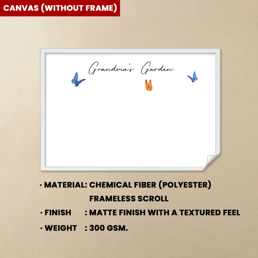 Grandma's Garden - Gift for grandma, grandpa, mom, dad - Personalized Canvas And Poster 737126 - 737253 - DiyGiftly