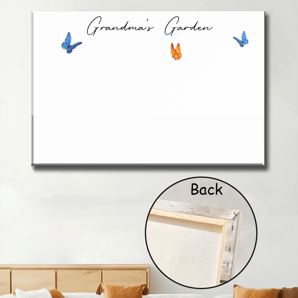 Grandma's Garden - Gift for grandma, grandpa, mom, dad - Personalized Canvas And Poster 737126 - 737253 - DiyGiftly