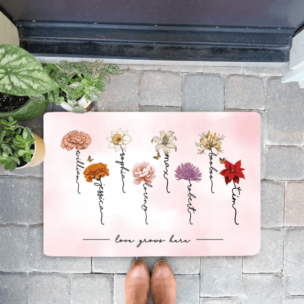 Grandma‘s Garden Love Grows Here Beautiful Birth Month Flower Gift For Grandma Mom 708257 - D - DiyGiftly