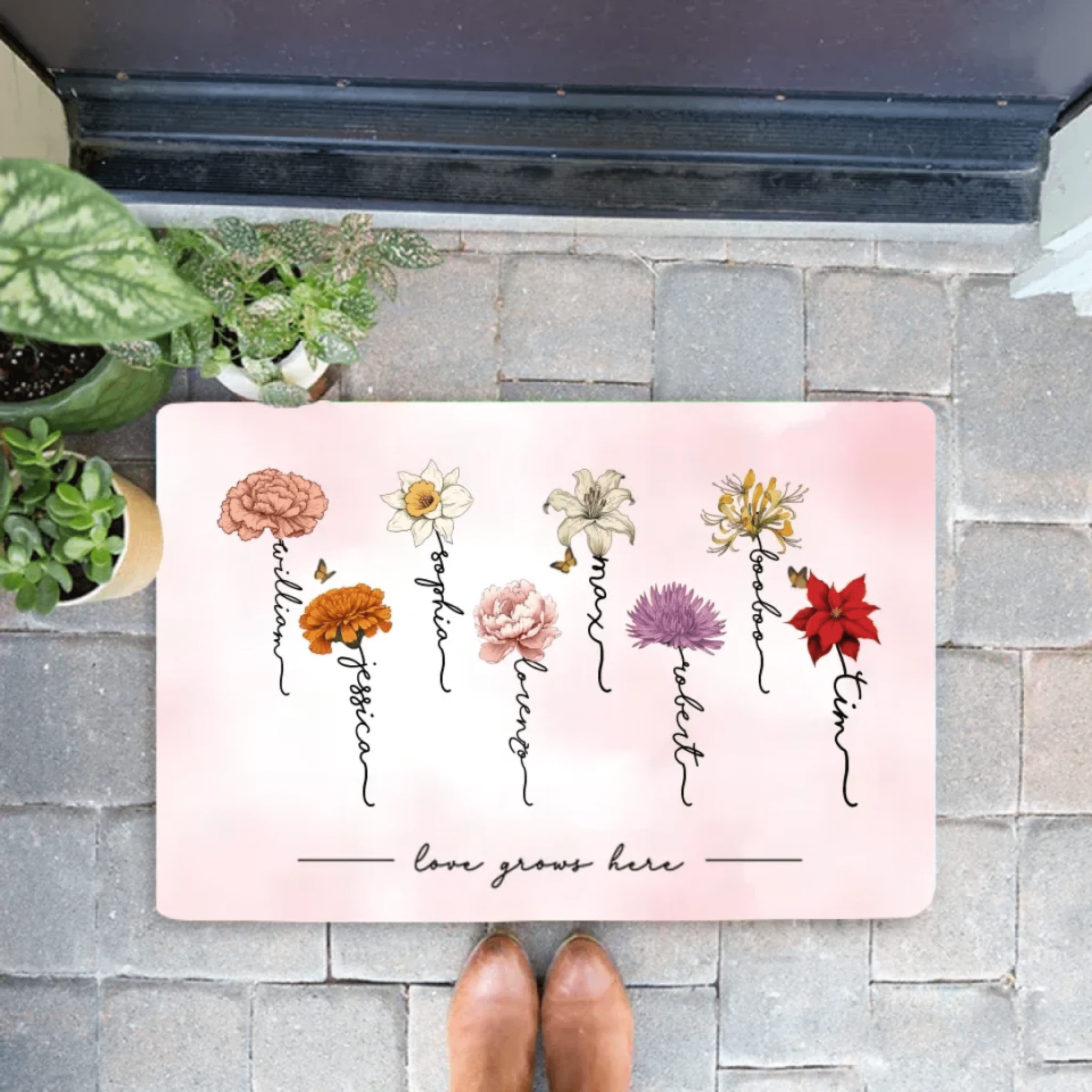 Grandma‘s Garden Love Grows Here Beautiful Birth Month Flower Gift For Grandma Mom 708257 - D - DiyGiftly