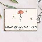 Grandma's Garden Love Grows Here Beautiful Birth Month Flower Gift For Grandma Mom Personalized Keychain 683457 - 684494 684490 - DiyGiftly