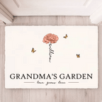 Grandma's Garden Love Grows Here Beautiful Birth Month Flower Gift For Grandma Mom Personalized Mat 684539 - D - DiyGiftly