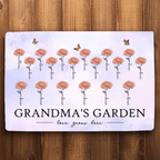 Grandma's Garden Love Grows Here Beautiful Birth Month Flower Gift For Grandma Mom Personalized Mat 684539 - D - DiyGiftly