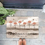 Grandma's Garden Love Grows Here Beautiful Birth Month Flower Gift For Grandma Mom Personalized Mat 684539 - D - DiyGiftly